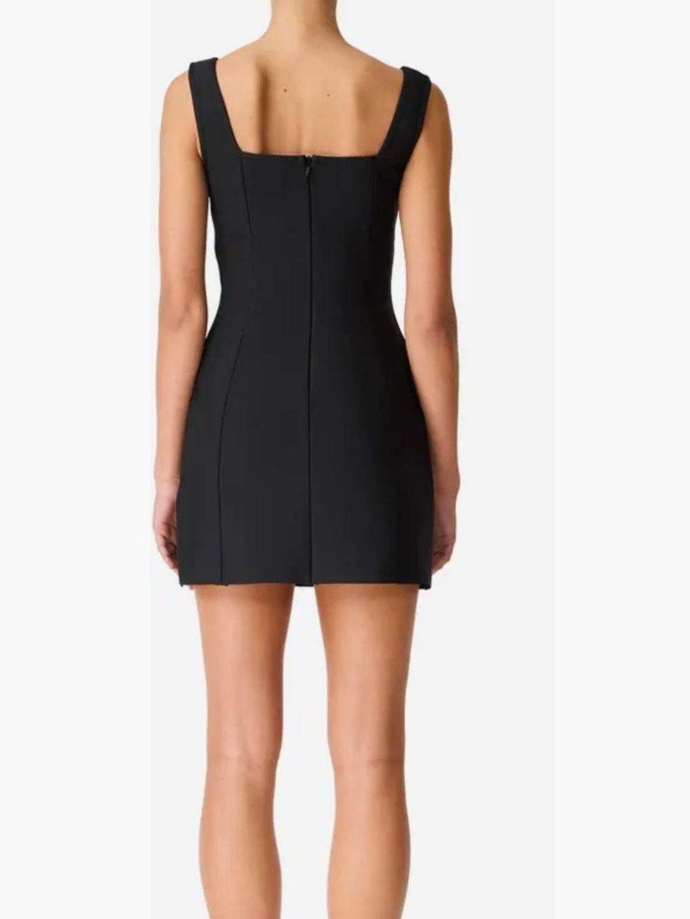 Elliatt Black Mini Dress with White Floral Embroidery - Picture 2 of 3